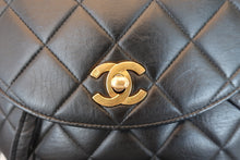 Load image into Gallery viewer, CHANEL Matelasse chain back pack Lambskin Black/Gold hadware Back pack 700080063