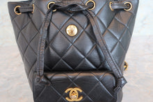 Load image into Gallery viewer, CHANEL Matelasse chain back pack Lambskin Black/Gold hadware Back pack 700080063