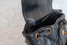 Load image into Gallery viewer, CHANEL Matelasse chain back pack Lambskin Black/Gold hadware Back pack 700080063