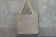 Load image into Gallery viewer, HERMES PICOTIN LOCK MM Clemence leather Craie C Engraving Hand bag 700030278