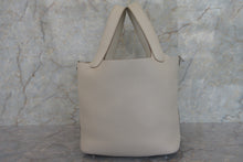 Load image into Gallery viewer, HERMES PICOTIN LOCK MM Clemence leather Craie C Engraving Hand bag 700030278