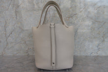 Load image into Gallery viewer, HERMES PICOTIN LOCK MM Clemence leather Craie C Engraving Hand bag 700030278