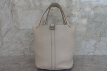 Load image into Gallery viewer, HERMES PICOTIN LOCK MM Clemence leather Craie C Engraving Hand bag 700030278