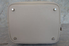 Load image into Gallery viewer, HERMES PICOTIN LOCK MM Clemence leather Craie C Engraving Hand bag 700030278