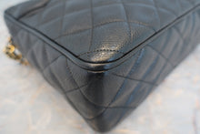 Load image into Gallery viewer, CHANEL Matelasse fringe chain shoulder bag Caviar skin Black/Gold hadware Shoulder bag 700040061