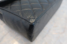 Load image into Gallery viewer, CHANEL Medium Matelasse single flap double chain shoulder bag Caviar skin Black/Silver hadware Shoulder bag 800020197