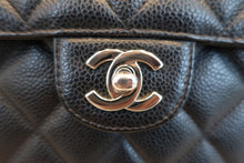 Load image into Gallery viewer, CHANEL Medium Matelasse single flap double chain shoulder bag Caviar skin Black/Silver hadware Shoulder bag 800020197