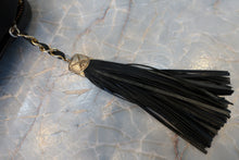 Load image into Gallery viewer, CHANEL Matelasse fringe chain shoulder bag Caviar skin Black/Gold hadware Shoulder bag 700040061