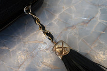 Load image into Gallery viewer, CHANEL Matelasse fringe chain shoulder bag Caviar skin Black/Gold hadware Shoulder bag 700040061