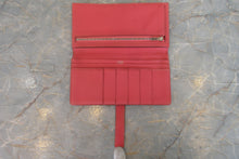 Load image into Gallery viewer, HERMES  Bearn Soufflet Chevre myzore goatskim Rose azalee A Engraving Wallet 700020122