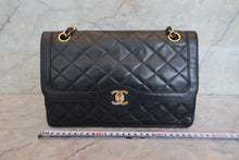 画像をギャラリービューアに読み込む, CHANEL/シャネル パリ限定マトラッセダブルフラップチェーンショルダーバッグ ラムスキン ブラック/ゴールド金具 ショルダーバッグ 800010017