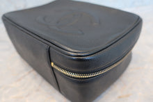 Load image into Gallery viewer, CHANEL CC mark 2WAY vanity Caviar skin Black/Gold hadware Vanity 700100187