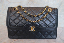 画像をギャラリービューアに読み込む, CHANEL/シャネル パリ限定マトラッセダブルフラップチェーンショルダーバッグ ラムスキン ブラック/ゴールド金具 ショルダーバッグ 800010035