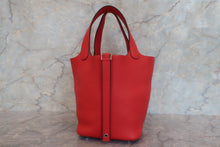 Load image into Gallery viewer, HERMES PICOTIN LOCK PM Clemence leather Rouge de Coeur Y Engraving Hand bag 700080114