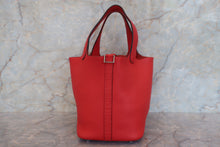 Load image into Gallery viewer, HERMES PICOTIN LOCK PM Clemence leather Rouge de Coeur Y Engraving Hand bag 700080114