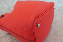 Load image into Gallery viewer, HERMES PICOTIN LOCK PM Clemence leather Rouge de Coeur Y Engraving Hand bag 700080114