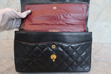 画像をギャラリービューアに読み込む, CHANEL/シャネル パリ限定マトラッセダブルフラップチェーンショルダーバッグ ラムスキン ブラック/ゴールド金具 ショルダーバッグ 800010035