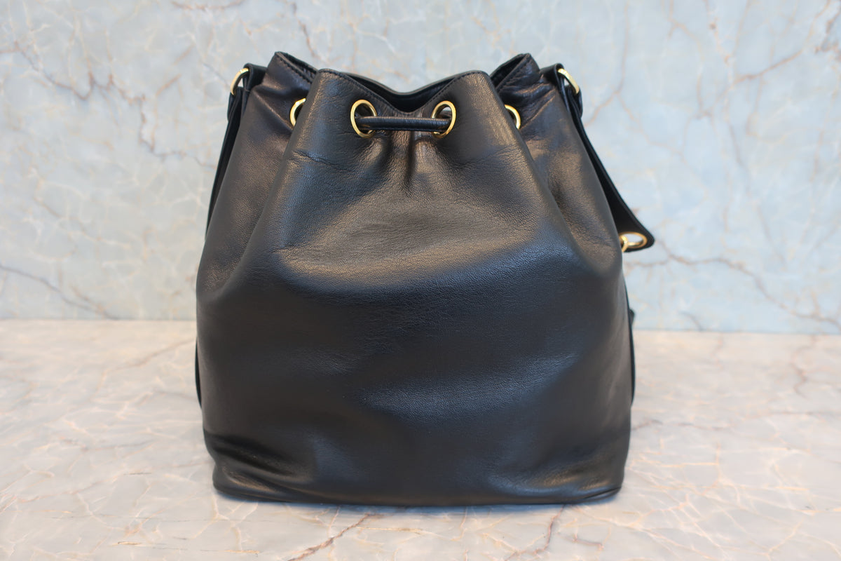 CHANEL/シャネル ココマーク巾着チェーンショルダーバッグ ラムスキン