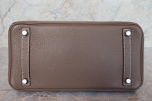 Load image into Gallery viewer, HERMES BIRKIN 30 Clemence leather Etoupe gray □M Engraving Hand bag 700120066