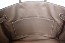Load image into Gallery viewer, HERMES BIRKIN 30 Clemence leather Etoupe gray □M Engraving Hand bag 700120066