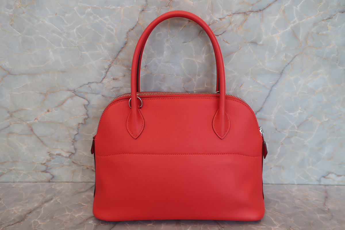 HERMES／エルメス ボリード27 ヴォースイフト ルージュトマト X刻印