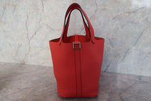 Load image into Gallery viewer, HERMES PICOTIN LOCK PM Clemence leather Rouge pivoine □R Engraving Hand bag 700110169