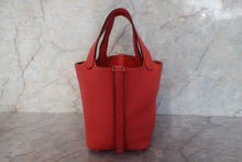 Load image into Gallery viewer, HERMES PICOTIN LOCK PM Clemence leather Rouge pivoine □R Engraving Hand bag 700110169