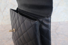 画像をギャラリービューアに読み込む, CHANEL/シャネル マトラッセ台形ハンドバッグ キャビアスキン ブラック/ゴールド金具 ハンドバッグ 800010063