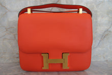 Load image into Gallery viewer, HERMES CONSTANCE3 24 Evercolor leather Orange poppy A Engraving Shoulder bag 700060084