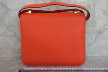 Load image into Gallery viewer, HERMES CONSTANCE3 24 Evercolor leather Orange poppy A Engraving Shoulder bag 700060084
