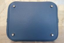 Load image into Gallery viewer, HERMES PICOTIN LOCK MM Clemence leather Blue thalassa X Engraving Hand bag 700120035