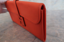 画像をギャラリービューアに読み込む, HERMES/エルメス ジジェエラン ヴォースイフト オレンジポピー A刻印 クラッチバッグ 700120236