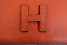 画像をギャラリービューアに読み込む, HERMES/エルメス ジジェエラン ヴォースイフト オレンジポピー A刻印 クラッチバッグ 700120236