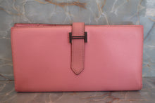 Load image into Gallery viewer, HERMES  Bearn Soufflet Epsom leather Rose confetti T Engraving Wallet 700060153
