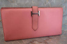 Load image into Gallery viewer, HERMES  Bearn Soufflet Epsom leather Rose confetti T Engraving Wallet 700060153