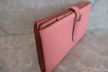 Load image into Gallery viewer, HERMES  Bearn Soufflet Epsom leather Rose confetti T Engraving Wallet 700060153