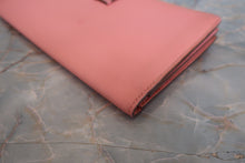 Load image into Gallery viewer, HERMES  Bearn Soufflet Epsom leather Rose confetti T Engraving Wallet 700060153