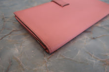 Load image into Gallery viewer, HERMES  Bearn Soufflet Epsom leather Rose confetti T Engraving Wallet 700060153