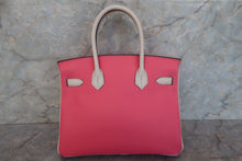 将图片加载到图库查看器,HERMES BIRKIN 30 Personal order Epsom leather Rose azalee/Craie/Matte gold hardware A刻印 Hand bag 700100192