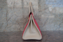 将图片加载到图库查看器,HERMES BIRKIN 30 Personal order Epsom leather Rose azalee/Craie/Matte gold hardware A刻印 Hand bag 700100192