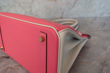 将图片加载到图库查看器,HERMES BIRKIN 30 Personal order Epsom leather Rose azalee/Craie/Matte gold hardware A刻印 Hand bag 700100192