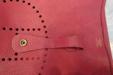 将图片加载到图库查看器,HERMES EVELYNE1 GM Clemence leather Rouge vif □F刻印 Shoulder bag 700120044