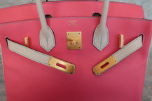 将图片加载到图库查看器,HERMES BIRKIN 30 Personal order Epsom leather Rose azalee/Craie/Matte gold hardware A刻印 Hand bag 700100192