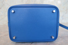 Load image into Gallery viewer, HERMES PICOTIN LOCK PM Tressage Epsom leather Blue zellige/Blue encre/Rouge H C Engraving Hand bag 700090139