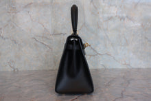 Load image into Gallery viewer, HERMES MINI KELLY 20 Box carf leather Black □A Engraving Shoulder bag 800060207