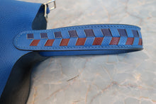 Load image into Gallery viewer, HERMES PICOTIN LOCK PM Tressage Epsom leather Blue zellige/Blue encre/Rouge H C Engraving Hand bag 700090139
