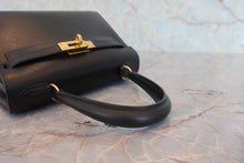 Load image into Gallery viewer, HERMES MINI KELLY 20 Box carf leather Black □A Engraving Shoulder bag 800060207