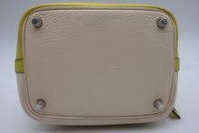 Load image into Gallery viewer, HERMES PICOTIN LOCK CASAQUE PM Clemence leather Lime/Nata Y Engraving Hand bag 800090200