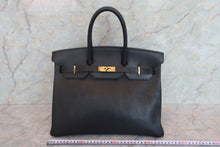画像をギャラリービューアに読み込む, HERMES/エルメス バーキン35 フィヨルド ブラック 〇Z刻印 ハンドバッグ 700080047
