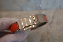 將圖片載入圖庫檢視器 HERMES/エルメス クリックアッシュ 銀メッキ シルバー/オレンジ バングル 27120312